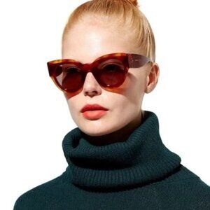 Celine Petra Havana Brown Cat-Eye Sunglasses